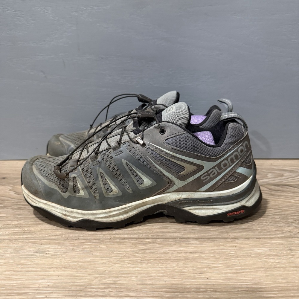 Salomon X Ultra 3 Hiking Shoes 401669 Women Size 8.5 Gray Low Top Sneaker